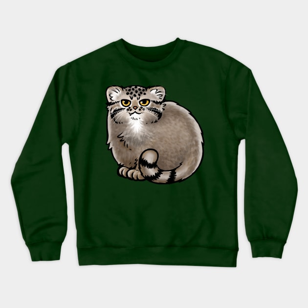 Pallas's Cat / Manul Cat Crewneck Sweatshirt by Studio Marimo